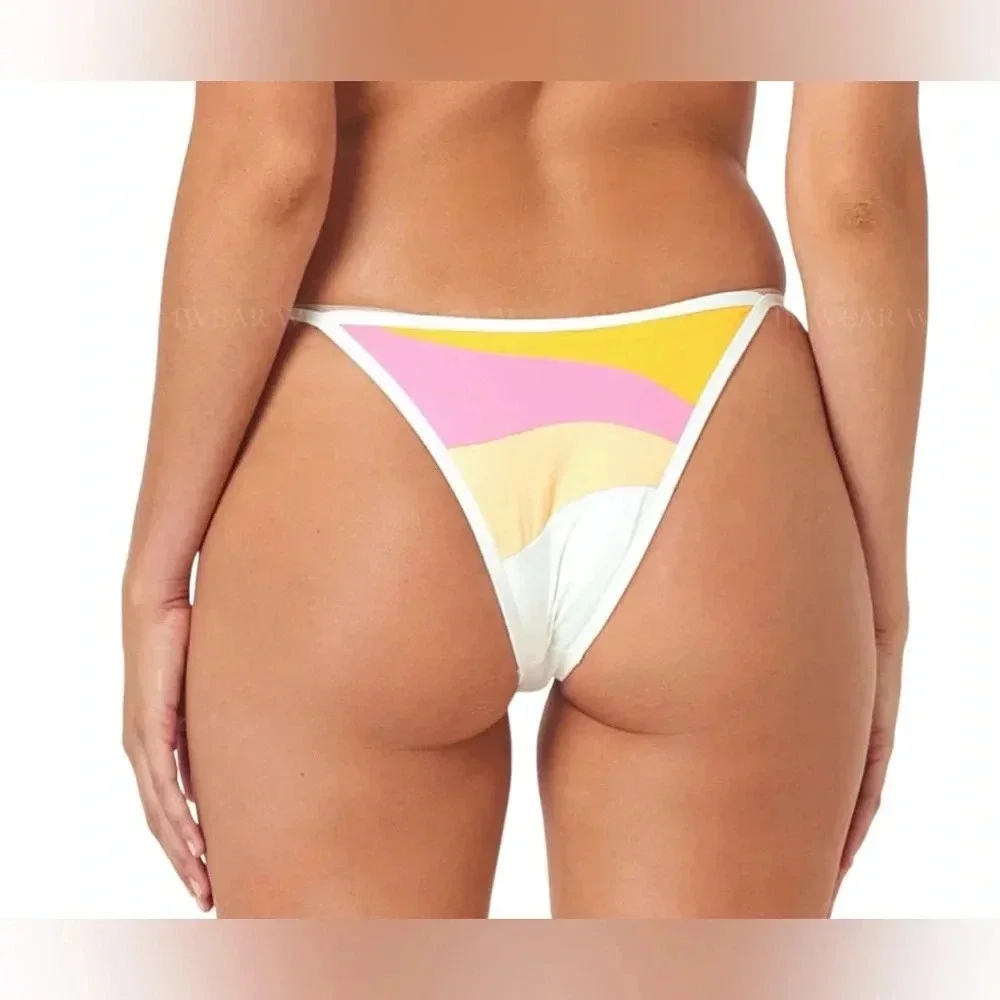 L*Space Daybreak Bitsy Bikini Bottom XL NWT Colorblock Cheeky Swim